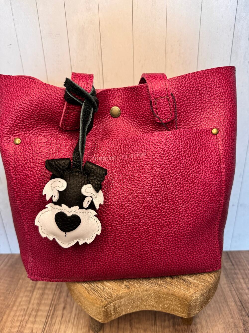 Genuine Leather Dog Purse Charm Black Schnauzer Bag Charm Purse Dog lover